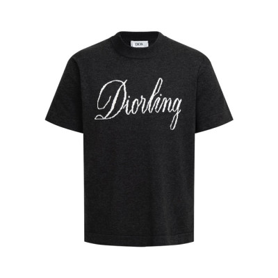 디올 남성 라운드 반팔티 - Dior Mens Round Tshirt - dic13914x
