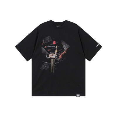 발렌시아가 남성 라운드 반팔 티셔츠 - Balenciaga Mens Round Tshirt - bac14047x