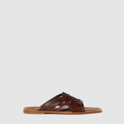 미우미우 여성 가죽 슬라이드 - Miumiu Womens Leather Slides - mis13703x