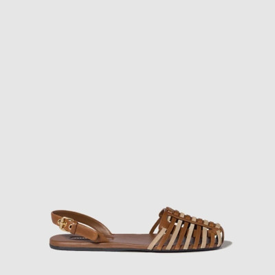 미우미우 여성 가죽 피셔맨 샌들 - Miumiu Womens Leather Fisherman Sandals - mis13708x