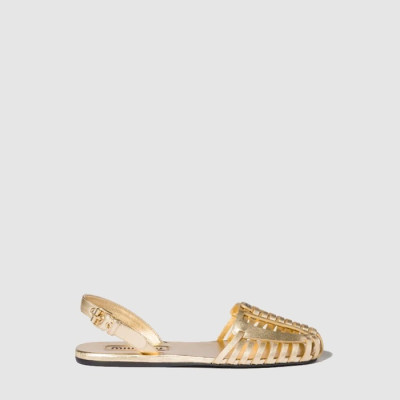 미우미우 여성 가죽 피셔맨 샌들 - Miumiu Womens Leather Fisherman Sandals - mis13709x