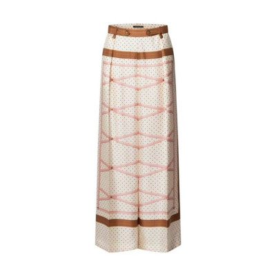 루이비통 여성 트렁크 프린트 와이드 레그 팬츠 - Louis vuitton Womens Trunk Print Wide-Leg Pants - lvc14101x