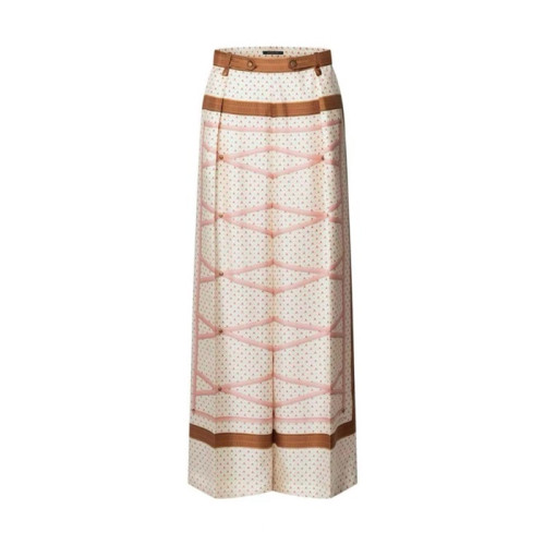 루이비통 여성 트렁크 프린트 와이드 레그 팬츠 - Louis vuitton Womens Trunk Print Wide-Leg Pants - lvc14101x