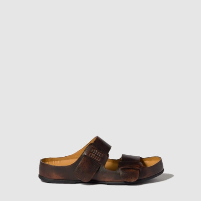 미우미우 여성 블리치드 가죽 샌들 - Miumiu Womens Bleached Leather Sandals - mis13771x