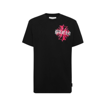 필립플레인 남성 라운드 반팔티 - Philipp-plein Mens Round Tshirt - phc14228x