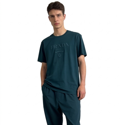 프라다 남성 라운드 반팔티 - Prada Mens Round Tshirt - prc14263x