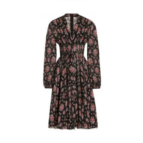 돌체앤가바나 여성 플로럴 미디 롱소매 드레스 - Dolce&Gabbana Womens Long Sleeves Floral Midi Dress - doc14463x