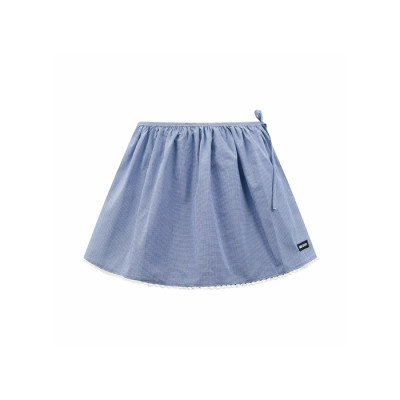 미우미우 여성 플리츠 미디 스커트 - Miumiu Womens Pleated Striped Midi Skirt - mic14621x