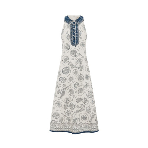 알레마이스 여성 럭키 레이스업 미디 드레스 - Alémais Womens Lucky Lace-Up Midi Dress - doc16019x
