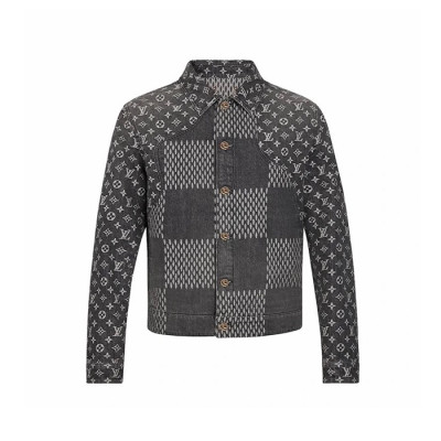 루이비통 x 니고 남성 자이언트 다미에 웨이브 모노그램 자켓 - Louis Vuitton x Nigo Mens Giant Damier Waves Monogram Jacket - lvc15983x