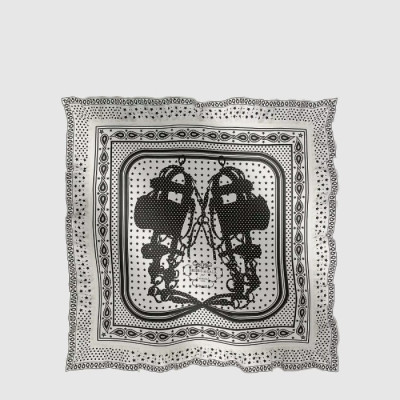 에르메스 여성 브라이즈 드 갈라 폴카 도트 반다나 스카프 - Hermes Womens Brides de Gala Bandana a Pois - acc8214x