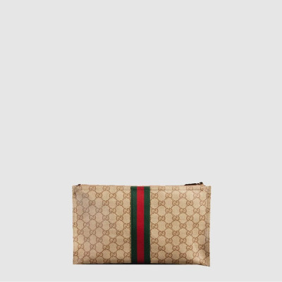 구찌 여성 뉴트럴 라지 웹 파우치 GG - Gucci Womens Neutral Large Web Pouch - gub16296