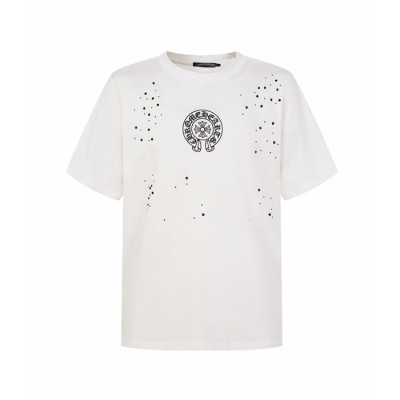 크롬하츠 남성 라운드 반팔티 - Chrom Hearts Mens Round Tshirt - chc16105x