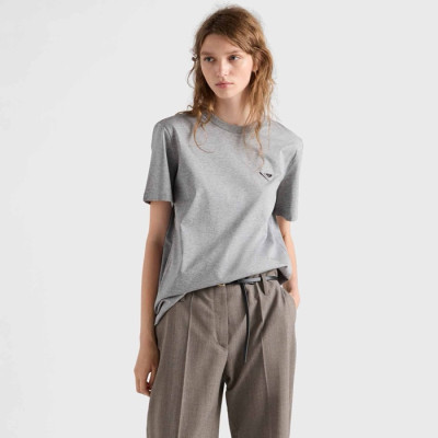 프라다 여성 반팔 티셔츠 - Prada Womens Round Tshirt - prc16124x