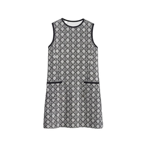 디올 여성 트위드 드레스 - Dior Womens Straight-Cut Short Dress - dic16137x
